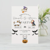 Invitations de la fête d'Halloween chien (Debout devant)