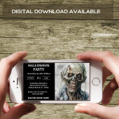 Invitations de la fête d'Halloween Déplaisant Zomb