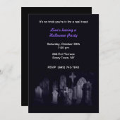 Invitations de la fête d'Halloween du cimetière de (Devant / Derrière)