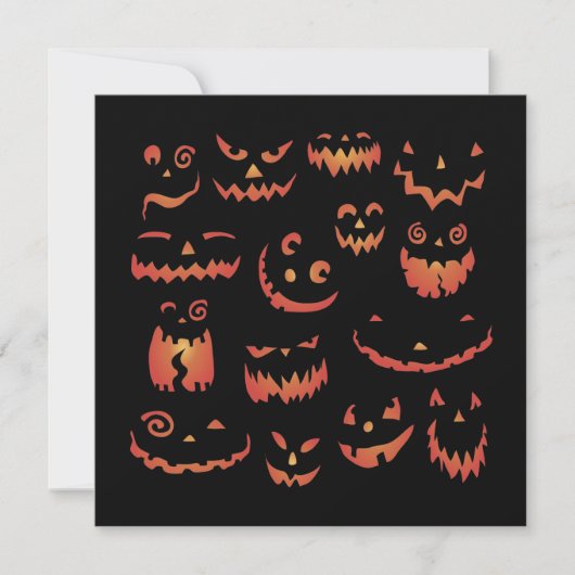 Invitations de la fête d'Halloween du citrouille (Devant)