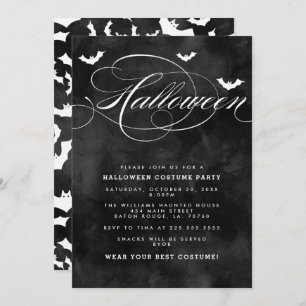 Invitations de la fête d'Halloween éffrayante chau