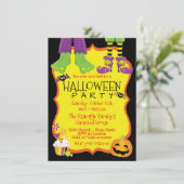Invitations de la fête d'Halloween pour enfants (Debout devant)