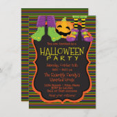 Invitations de la fête d'Halloween pour les enfant (Devant / Derrière)