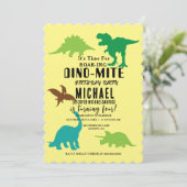 Invitations de la fête Dino-Mite - Dinosaure Roari (Debout devant)