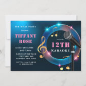 Invitations de la fête du 12e anniversaire Karaoke (Devant)