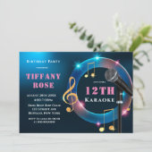 Invitations de la fête du 12e anniversaire Karaoke (Debout devant)