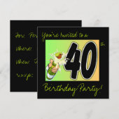 invitations de la fête du 40e anniversaire (Devant / Derrière)