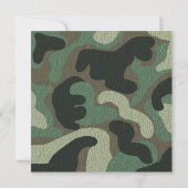 Invitations de la fête du camouflage (Dos)