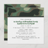 Invitations de la fête du camouflage (Devant / Derrière)