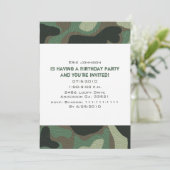 Invitations de la fête du camouflage (Debout devant)