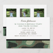 Invitations de la fête du camouflage (Devant / Derrière)