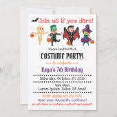Invitations de la fête du costume d'Halloween (Devant)