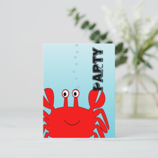 Invitations de la fête du crabe rouge (Debout devant)