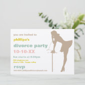 Invitations de la fête du divorce rétro (Debout devant)