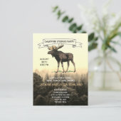 Invitations de la fête du feu de camp d'orignaux r (Debout devant)