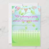 invitations de la fête du gâteau d'anniversaire (Dos)