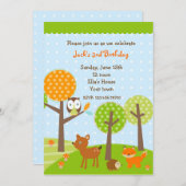 Invitations de la fête du Jour de la Chouette des  (Devant / Derrière)