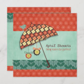 Invitations de la fête du Jour de la pluie (Devant / Derrière)