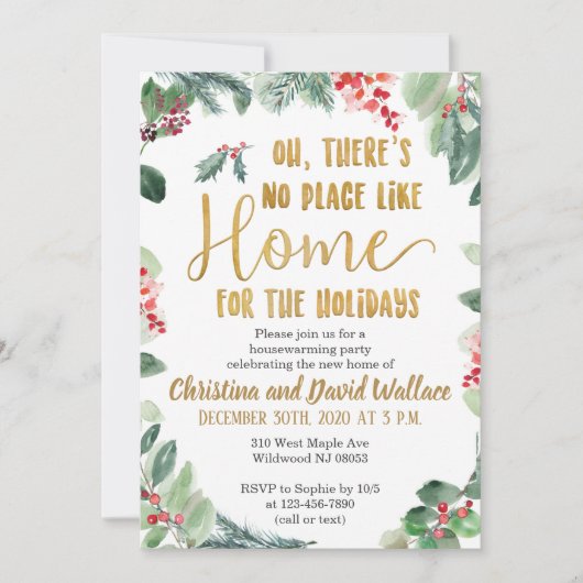 Invitations de la fête du réchauffement des foyers (Devant)