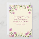 Invitations de la Fête du réchauffement du foyer (Dos)