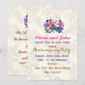 Invitations de la Fête du réchauffement du foyer (Devant / Derrière)
