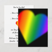 Invitations de la fête gay pride Rainbow Love Cart (Devant / Derrière)