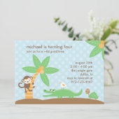 Invitations de la fête Jungle Pals (Debout devant)