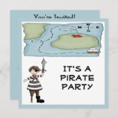 Invitations de la fête pirate (Devant / Derrière)