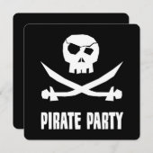 Invitations de la fête pirate (Devant / Derrière)