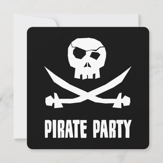 Invitations de la fête pirate (Devant)