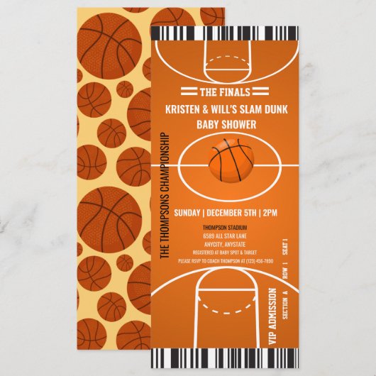 Invitations de la fête sportive | Baby shower garç (Devant / Derrière)