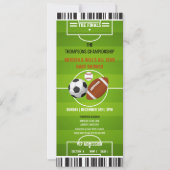 Invitations de la fête sportive | Baby shower garç (Devant)