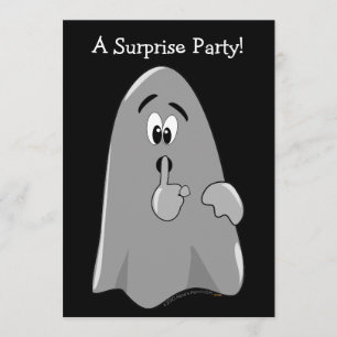 Invitations de la fête surprise d'Halloween Ghost