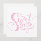 INVITATIONS DE LA FÊTE "SWEET 16" (Devant / Derrière)