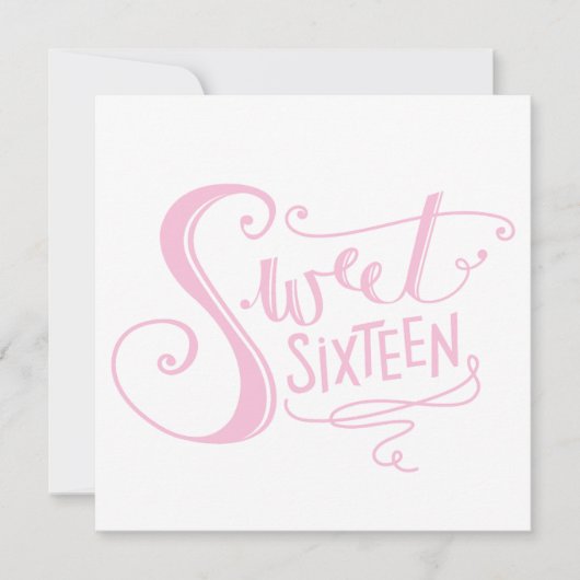 INVITATIONS DE LA FÊTE "SWEET 16" (Devant)