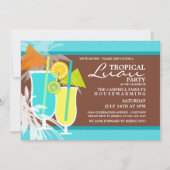 Invitations de la Fête Tropical Luau (Devant)