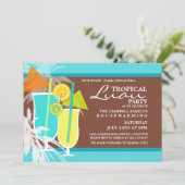 Invitations de la Fête Tropical Luau (Debout devant)