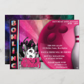 Invitations de la Fille Bowling (Devant / Derrière)