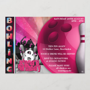 Invitations de la Fille Bowling