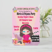 Invitations de la Fille Movie et du Pajama Party (Debout devant)