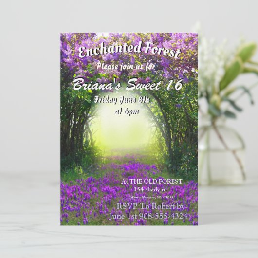invitations de la Forêt Enchantée (Debout devant)