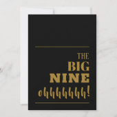 Invitations de la grande 90 Black Gold Birthday Pa (Devant)