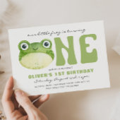 Invitations de la grenouille pour le premier anniv