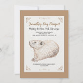 Invitations de la journée de la marmotte à main (Devant)