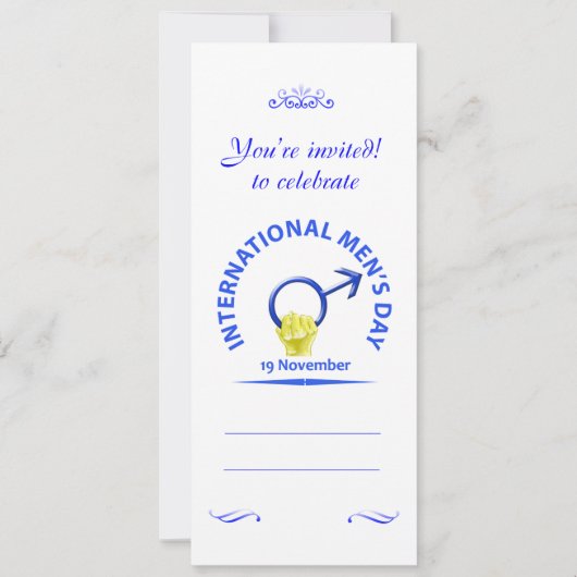 Invitations de la Journée des hommes (Devant)