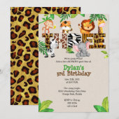Invitations de la Jungle 3e anniversaire (Devant / Derrière)