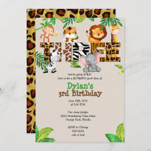 Invitations de la Jungle 3e anniversaire