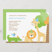 Invitations de la Jungle Party (Devant / Derrière)