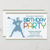 Invitations de la Lacrosse Birthday Party - thème (Devant / Derrière)