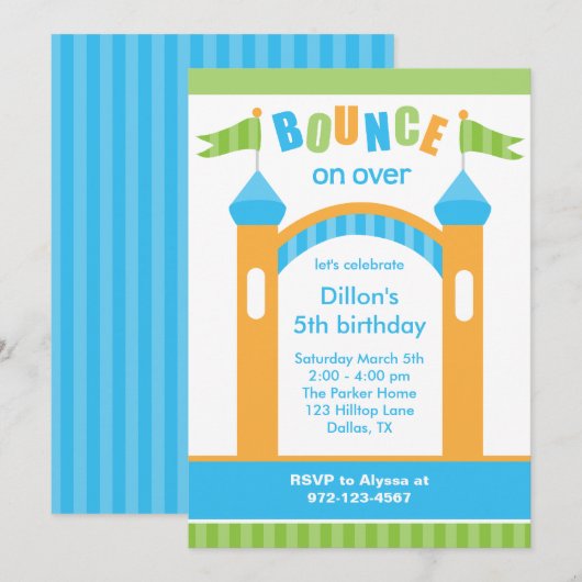 Invitations de la Maison Bounce (Devant / Derrière)